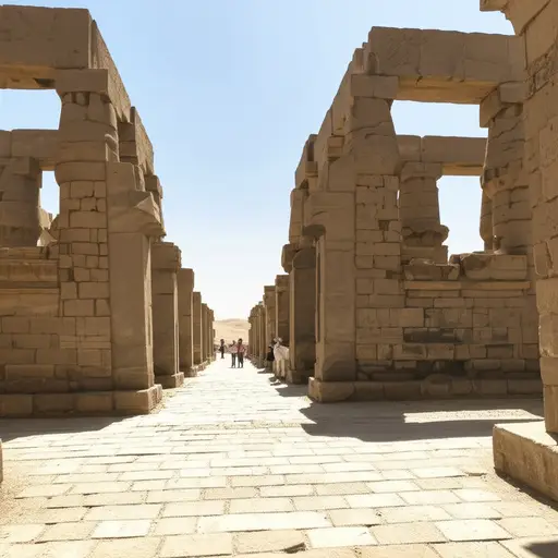 我们去了卢克索参观著名的遗迹。