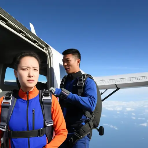 “她同意和我一起尝试跳伞了。”“真的吗？你觉得她会做吗？”