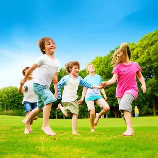 天气好的时候，孩子们在户外玩耍。