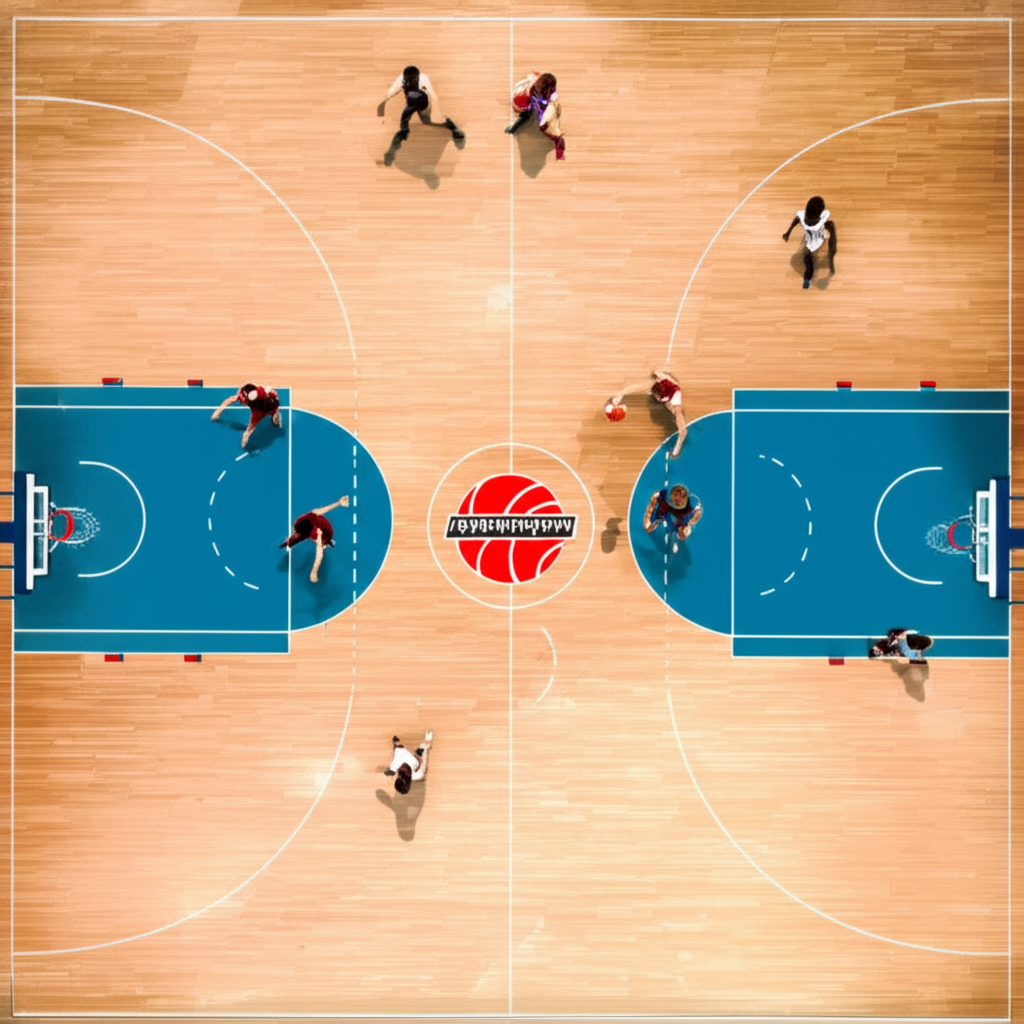 这是一场精彩的篮球比赛。