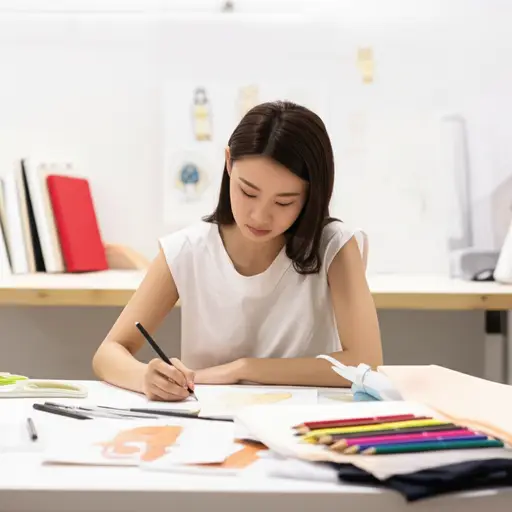 她是一位才华横溢的时装设计师。