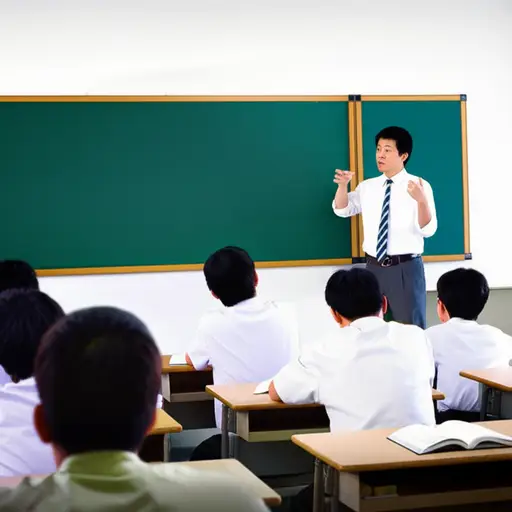 他在学校当老师。