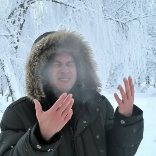 我太冷了，手指都动不了。