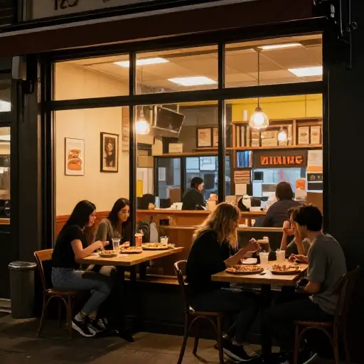 我们在当地一家披萨店吃了晚饭。