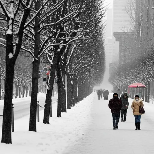 今年的雪来得晚。