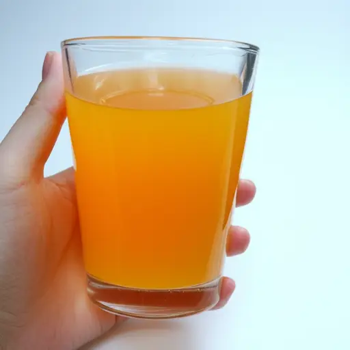 我喝了一杯橙汁。