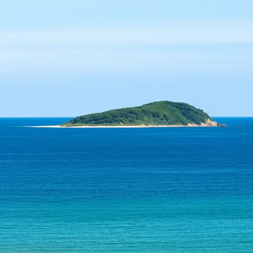 离海岸几英里的地方有一个小岛。