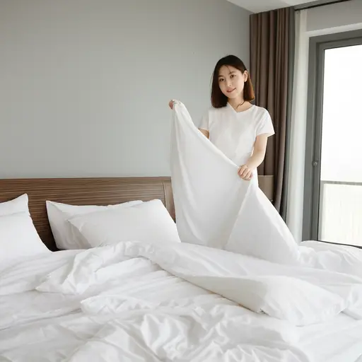 你能帮我叠这些床单吗？