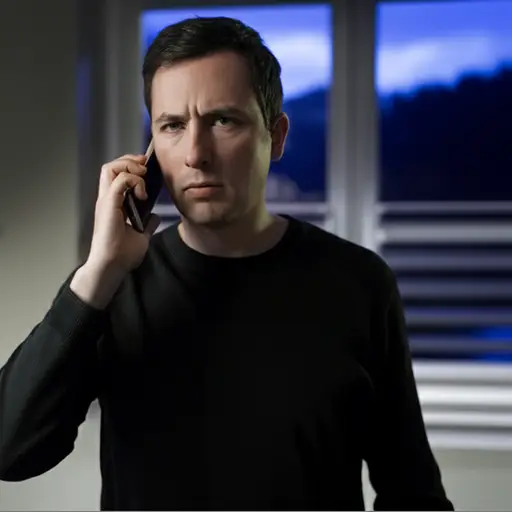 他被一个漫长的电话耽搁了。