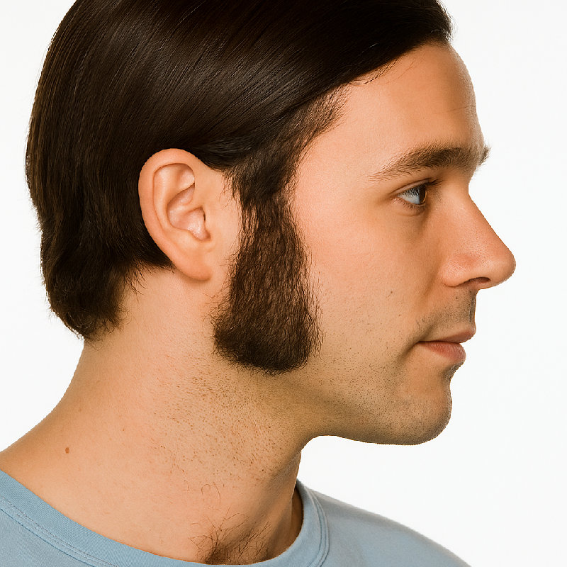 一个留着鬓角的男人。