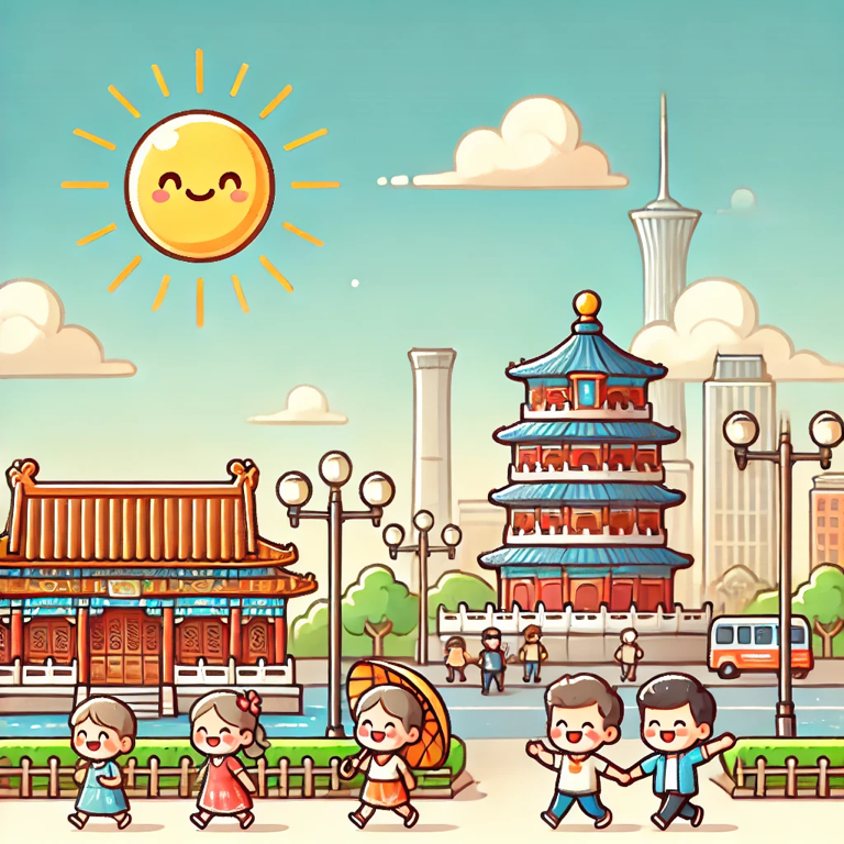 北京今天很暖和。