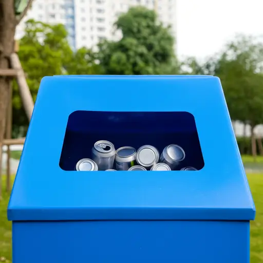 帮助环境的方法之一是回收使用过的铝罐。