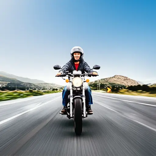 他喜欢在周末骑摩托车，享受那份自由。