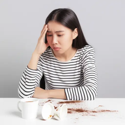 她为这样的小事烦恼。