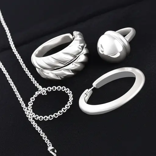 一些现代珠宝是用铝等轻金属制作的。