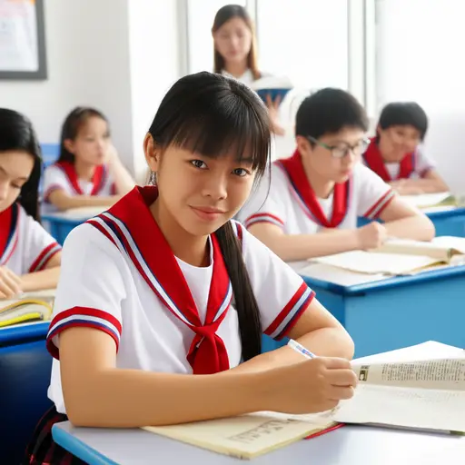 她在学校总是表现很好。