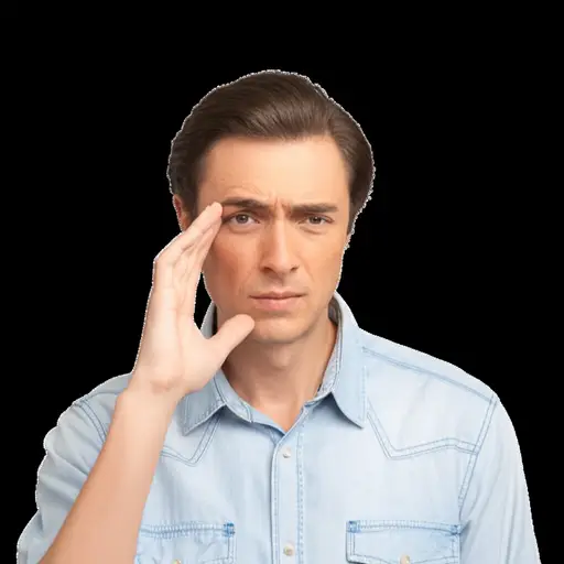 他摇了摇头，表示不同意。