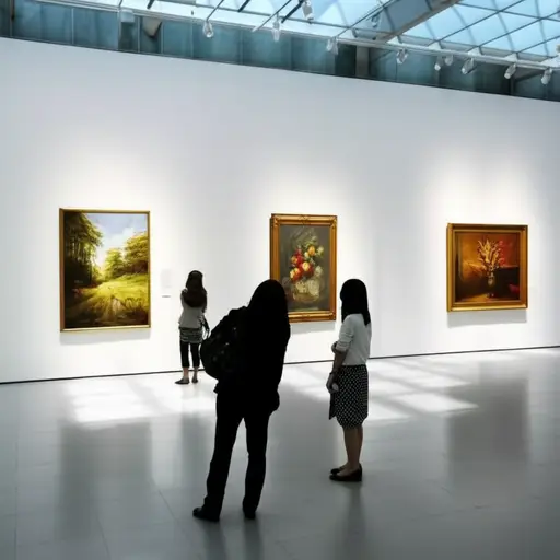 她的画作将于下周在美术馆展出。