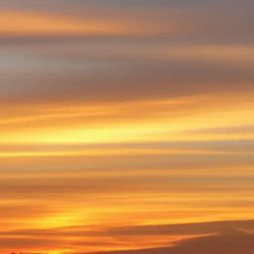 日落时分天空变成了橙色。