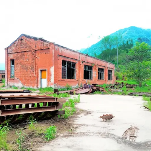 我们在乡村发现了一个废弃的工厂。