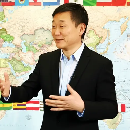 我爸爸会说三种语言。