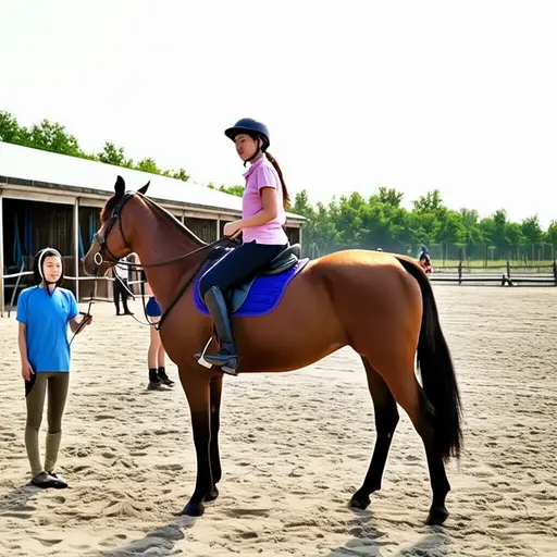 他每周末参加骑马学校。