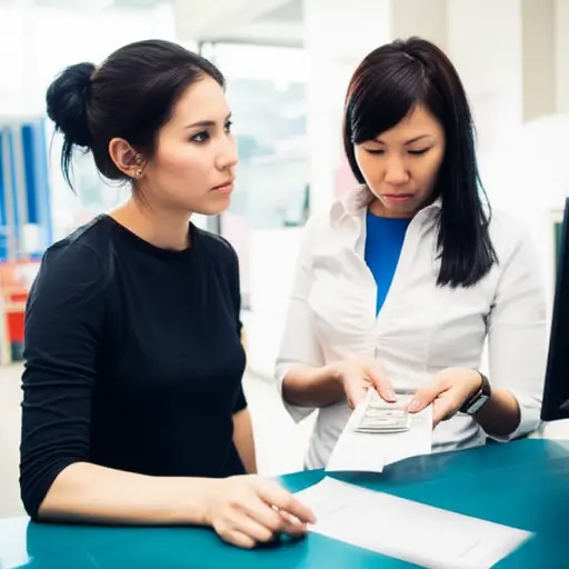 她不得不支付罚款。