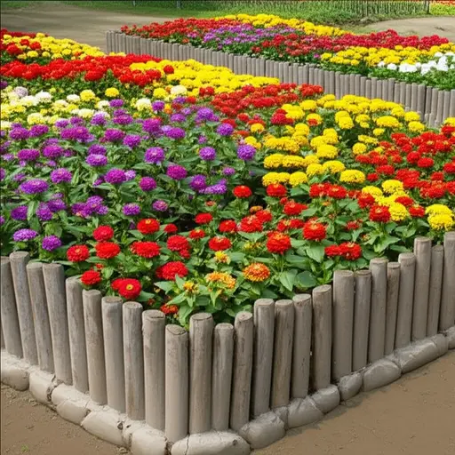 这个小小的花园里种满了鲜花。