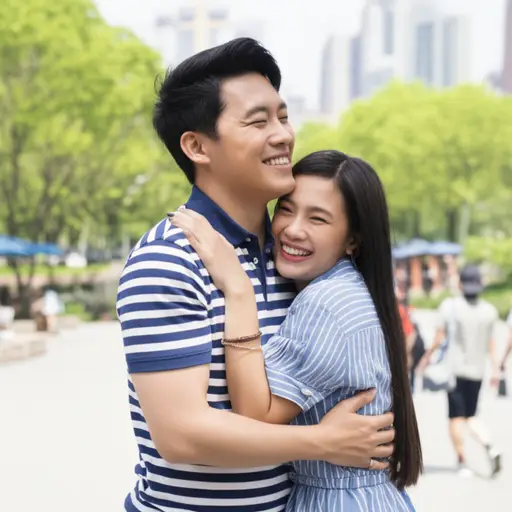 我们见面时总是交换拥抱和亲吻。