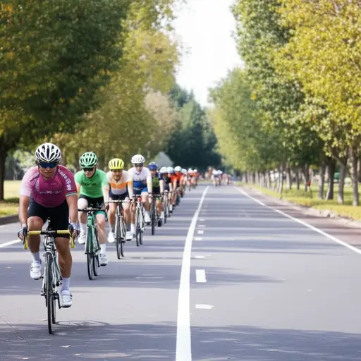 有我、我的朋友和一群十个人，由一位专业骑自行车的人引导。