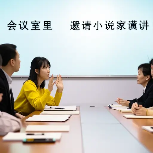 我们想出了邀请一位小说家来做演讲的主意。