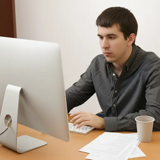 他在找一份工作。