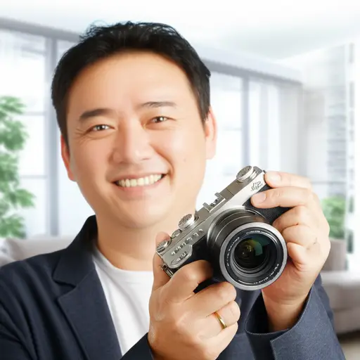 我爸爸买了一台新的数码相机。