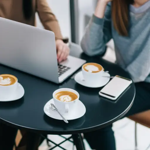 我们在咖啡馆安排了一次随意的会议，非正式地讨论项目。