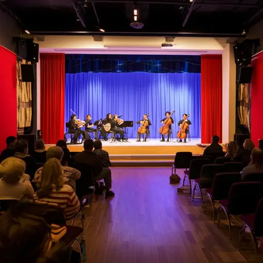 音乐会上不超过十五个人。