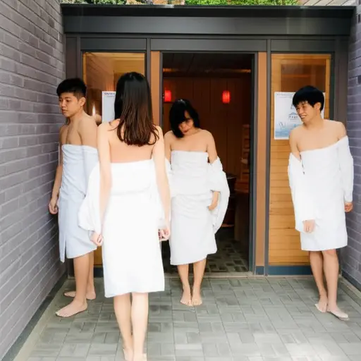 在一些文化中，进入桑拿房前脱衣服是常见的。