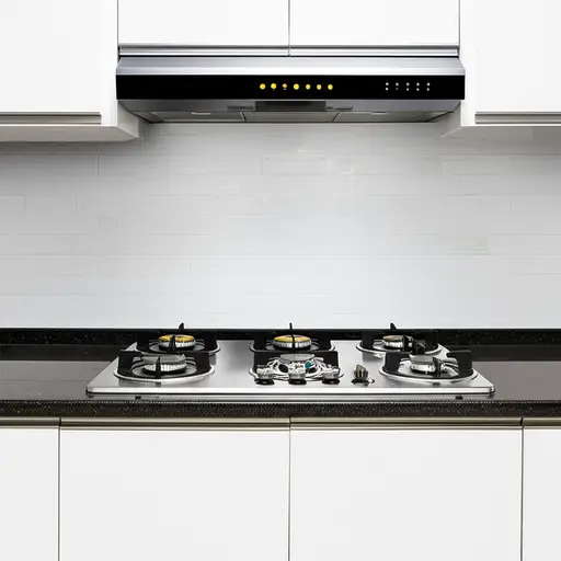 我们的厨房里有一个燃气灶。