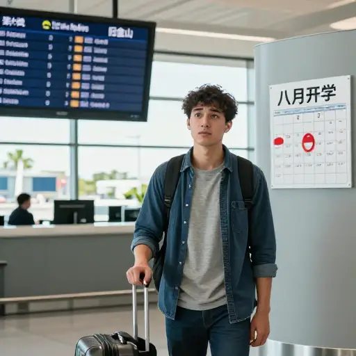 八月我必须返校，所以我只能在七月去加利福尼亚。