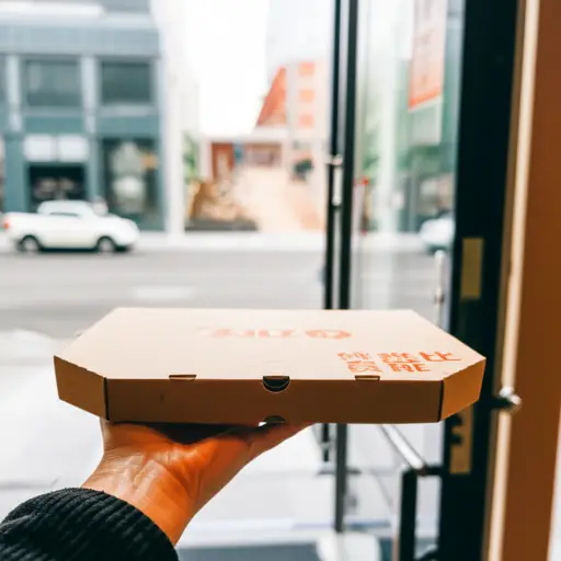 我们外带了一个比萨回家吃。