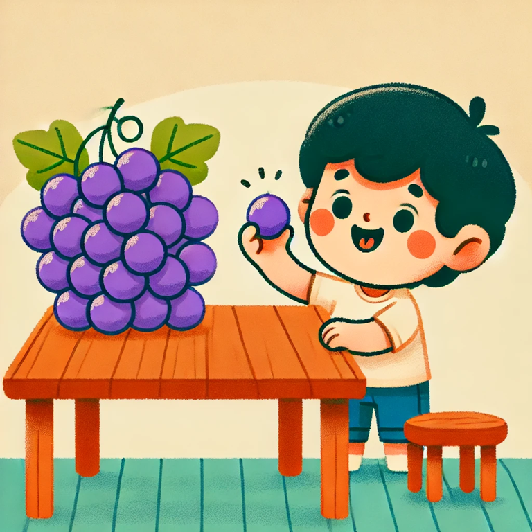 这颗葡萄很甜。