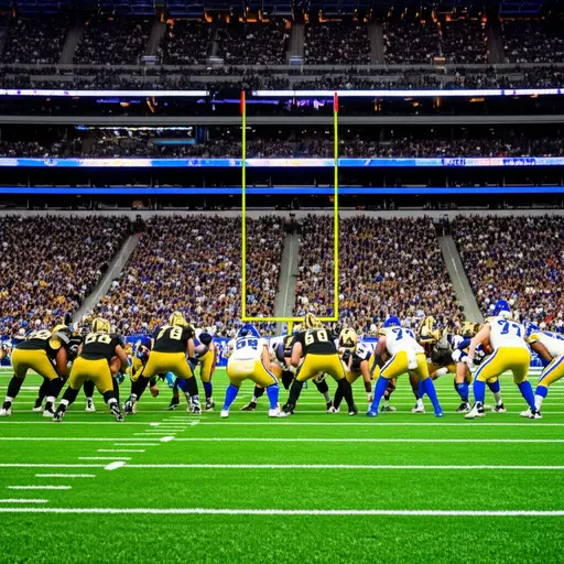 今晚的比赛是在新奥尔良圣徒队和洛杉矶公羊队之间进行的。