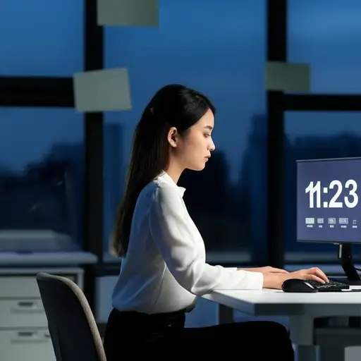 她是个勤劳的工作者，从不抱怨加班。